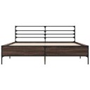  Sengeramme røkt eik 160x200 cm konstruert tre og metall 8721102613500