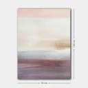 Lerretsbilde 70x100 cm Abstrakt landskap med myke fargeoverganger i pastellfarger Lys rosa / Beige / Lilla