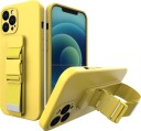Hurtel Tauetui Gel Lanyard Cover med kjede veske Lanyard Xiaomi Redmi 10X 4G / Xiaomi Redmi Note 9 Yellow