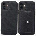 Vili T iPhone 12/12 Pro Deksel med Magnetic Lommebok Svart