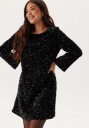 VILA Viaria L/S O-NECK OPEN BACK DR Black 40