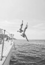 Ocean Jump Sail Boat Plakat Plakat / 50x70cm