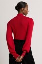 Lauren Ralph Lauren   Topp med høy hals Cotton Modal LS MN Top   Rød