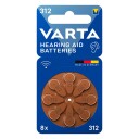 Varta A312 Høreapparatbatteri 8-pakning Zink-Luft 1,45 V