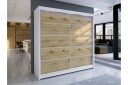 Canderbury Garderobeskap 180x215 cm - Hvit/Brun