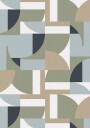 Muted Geometric Curves Plakat / 50x70