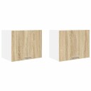  Hengende skap Riga 2 pcs Sonoma eik og hvit 50 x 31 x 40 cm
