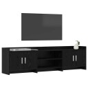  TV skap 168 x 33 x 47 cm Svart eik Konstruert tre
