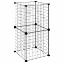 Vidaxl Dyrebur 8 Paneler Svart 35X35 cm Stål