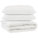 vidaXL Dyne med pute 3 stk. Hvit Mikrofiber