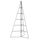 vidaXL Juletre til dekorasjon metall svart 100 cm