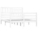 vidaXL Sengeramme hvit heltre 120x200 cm