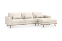 Copenhagen 4 seters Høyrevendt L formet Divansofa i Stoff   Beige
