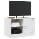  TV-benker 2 stk hvit 67x39x44 cm stål