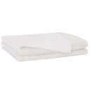vidaXL Vektet Teppe Hvit 155 x 220 cm 11 kg 100% Bomull 205T
