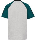 Hummel T skjorte hmlJR Reg V Neck Grå/Mørkegrønn/Svart 5 6 år 110 116 T skjorte