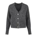 Birdie Cardigan Charcoal XL Fury fluffy cardigan w/UP logo buttons