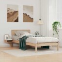  Sengeramme med nattbord Brun 90 x 200 cm Heltre furu