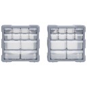 Sortimentskap med 12 skuffer 2 stk 26,5x16x26 cm