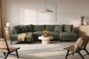 Menard 4 seters Venstrevendt Stor U formet Dyp Sofa med Divan og Sjeselong i Manchester   Mørk grønn