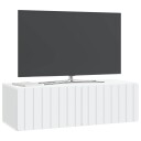  Vegghengt TV skap Hvit 98 x 41 x 30 cm Konstruert tre