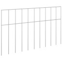 vidaXL Hagegjerdepanel 12 stk. 50 x 30 cm Galvanisert stål Sølv