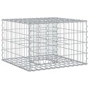  Gabion hevet seng sølv 60 x 60 x 40 cm Galvanisert Stål