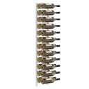 vidaXL Veggmontert vinstativ for 24 flasker 2 stk hvit jern