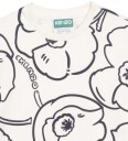 Kenzo T skjorte   Eksklusiv utgave   Krem/Svart m. Blomster   Kenzo   8 år 128   T skjorte   Hvit