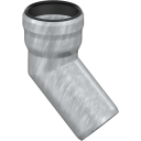 GM-X 125 MM BØY 45 GRAD. galvanized