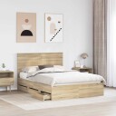  Sengestamme med skuff Sonoma eik 140 x 190 cm Ingeniørtre