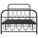  Sengeramme i metall med hode- og fotgavl svart 100x190 cm 8721102645990