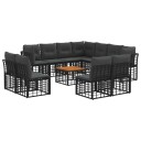 vidaXL Utendørs sofa sett 12 stk. Svart og Mørkegrå Polyester