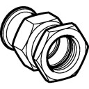 28mm x 1" unionsmuffe/muffe Mapress RF/messing