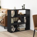Bokhylle svart 100x33x94,5 cm konstruert tre