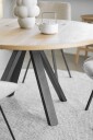 Rowico Home Maddock spisebord Eik/svart 135 cm Natur