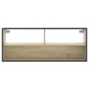  TV-benk sonoma eik 100x31x39,5 cm konstruert tre og metall 8721102839948
