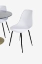 Venture Home   Spisegruppe Estri med 4 Penally spisestoler   Svart