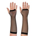 Boland Party Partners 80-talls Fingerløse nettinghansker lange svarte One size 02990