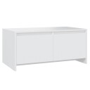 vidaXL Salongbord hvit 90x50x41,5 cm sponplate