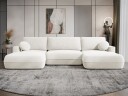 Uppland Sovesofa med dobbel sjeselong 5 seter   Hvit
