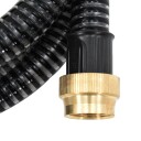 vidaXL Sugeslange med messingkontakter 10 m 25 mm svart