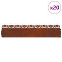 vidaXL Plenkanter 20 pcs Rusten 103 x 0,05 x 22 cm Cortenstål