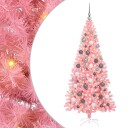  Juletre med 300 LED med stativ Rosa 180 cm PVC