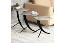 Erykah Settbord 45 cm - Hvit / Svart