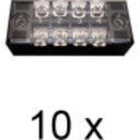 Rekkeklemme, 4 utganger. Pakke med 10 stk.