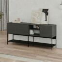 Kenvor Konsoll 180x80x40 cm - Anthracite, Wood Black, Black