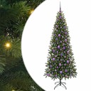  Kunstig juletre med 300 LED med stativ grønn 180 cm PE og PVC