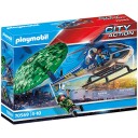 Playmobil City Action Politihelikopter: Forfølgelsesjakt Med Fallskjerm 70569