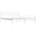 vidaXL Sengeramme hvit metall 200x200 cm
